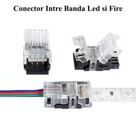 CONECTOR BANDA LED & RGB 10MM / 3 PINI - 3 FIRE